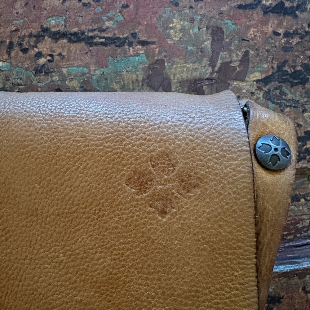 Patricia Nash Tan Leather Studded Messenger Bag - Picture 6 of 6